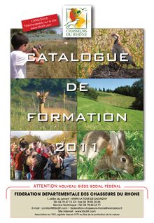 CATALOGUE DE FORMATION 2011
