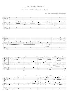 Partition complète (transposed to C minor), Weinen, Klagen, Sorgen, Zagen, BWV 12