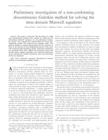 Preliminary investigation of non conforming discontinuous Galerkin methods for solving the time domain Maxwell equations