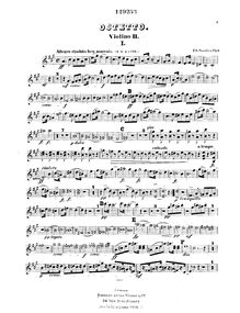 Partition violon 2, Octet, Op.3, Svendsen, Johan par Johan Svendsen