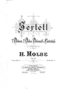 Partition viole de gambe II, Sextet pour cordes, D major, Molbe, Heinrich