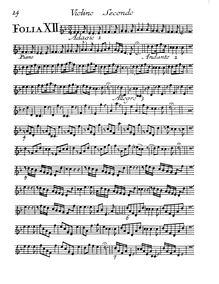 Partition violon II, Trio Sonata en D minor, RV 63, Vivaldi, Antonio