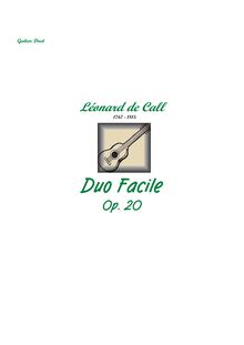 Partition complète, Duo Facile, Op.20, Call, Leonhard von