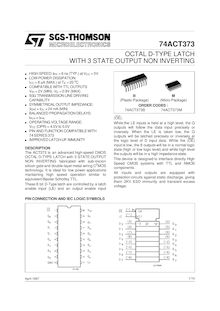 74ACT373 OCTAL D TYPE LATCH