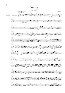 Partition violon solo 1, Concerto Grosso en A major, A, Seyfert, Martin