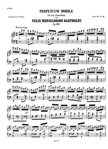Partition complète (scan), Perpetuum Mobile, Op.119, Mendelssohn, Felix