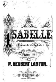 Partition complète, Isabelle, Movemento alla Gavatta, F major, Lanyon, W. Herbert