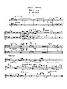 Partition violons I, Scenes pour chœur et orchestre, Debussy, Claude