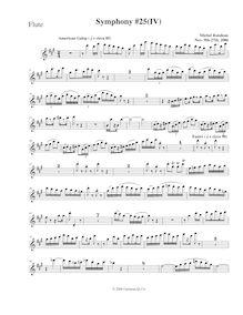 Partition flûte, Symphony No.25, A major, Rondeau, Michel par Michel Rondeau