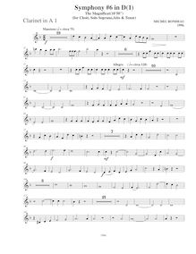 Partition clarinette 1 (A), Symphony No.6  Magnificat , D major