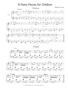 Partition complète, 8 Piano pièces pour Children, St. Clair, Richard