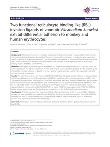 Two functional reticulocyte binding-like (RBL) invasion ligands of zoonotic Plasmodium knowlesi exhibit differential adhesion to monkey and human erythrocytes