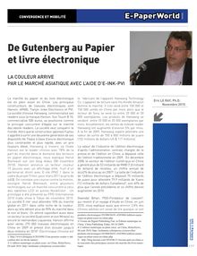 De gutenberg au Papier et livre électronique