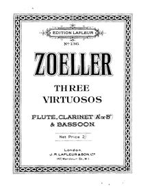 Partition flûte, Three virtuosos, Zoeller, Carli
