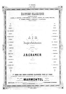 Partition complète, Air Anglo-Caledonien varie, Cramer, Johann Baptist