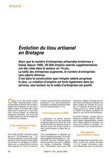Évolution du tissu artisanal en Bretagne (Octant n° 100)