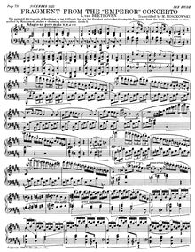 Partition complète, Piano Concerto No.5, Emperor, E♭ Major, Beethoven, Ludwig van