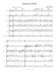 Partition , Minuet, Symphony No.28, G major, Rondeau, Michel