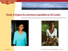Etude d impact du commerce équitable au Sri Lanka