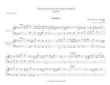 Partition Sonata , (C minor) Z. 802, 10 sonates en Four parties