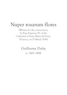 Partition complète, Nuper rosarum flores, G modal, Dufay, Guillaume