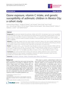 Ozone exposure, vitamin C intake, and genetic susceptibility of asthmatic children in Mexico City: a cohort study