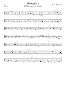 Partition viole de basse, alto clef, Madrigali a Quattro Voci, Palestrina, Giovanni Pierluigi da par Giovanni Pierluigi da Palestrina
