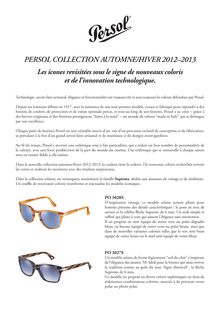Collection Persol automne/hiver 2012-2013