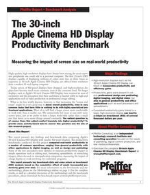 The 30-inch Cinema Display Productivity Benchmark