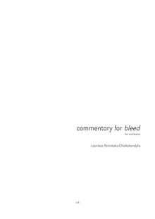 Partition Commentary, Bleed, Psimikakis-Chalkokondylis, Nikolaos-Laonikos