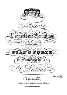 Partition Sonatina No.1 (B/W), 4 Progressive sonatines, Latour, Theodore