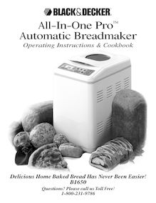 Black and decker All in one Breadmachine manual