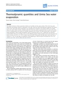 bbThermodynamic quantities and Urmia Sea water evaporation