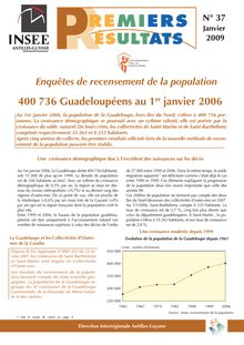 Enquêtes de recensement de la population au 01/01/2006 
