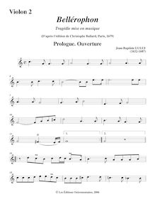 Partition violons II, Bellérophon, LWV 57, Lully, Jean-Baptiste