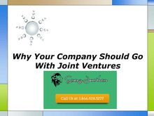 Why Your Company Should Go With Joint Ventures