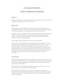 CO2 Audit Committee Charter 2005