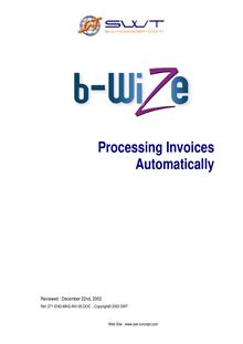 Invoice Processing and Automated Data Capture - 2005