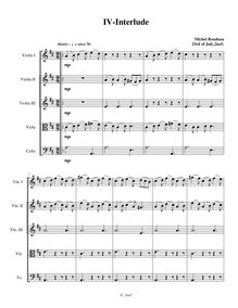 Partition I, Interlude,  No.4 en D major, D major, Rondeau, Michel