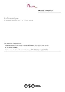 La foire de Lyon - article ; n°136 ; vol.25, pg 303-306