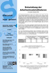 Entwicklung der Arbeitseinsatzindikatoren im zweiten Quartal 2005