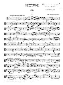 Partition viole de gambe, Sextet No.1, Op.43, Piano Quintet No.3 or Sextet No.1