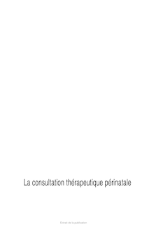 La consultation thérapeutique périnatale