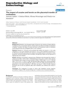 The impact of cocaine and heroin on the placental transfer of methadone