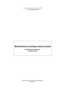 Mondialisation et politique fiscale au Brésil