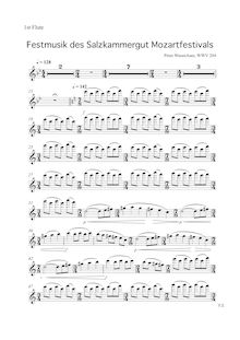 Partition flûte 1, Festmusik des Salzkammergut Mozartfestivals, WesenAuer, Peter