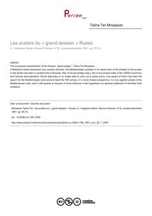 Les avatars du « grand dessein » Russe - article ; n°1 ; vol.32, pg 65-74