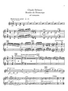 Partition violons II, Images, Debussy, Claude par Claude Debussy