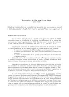 Projet pour thèse ou DEA + thèse  (2001 à 2004 )