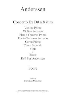 Partition complète, Concerto Ex D# a 8 stim, D major, Anderssen